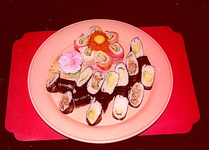 Maki Sushi With Rainbow Roll